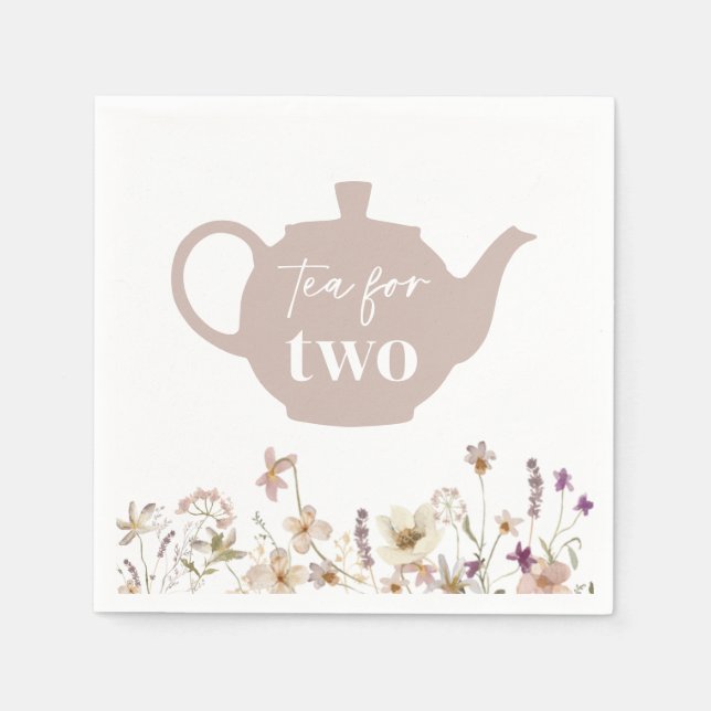 Servilleta De Papel Té Para Dos Flores (Anverso)