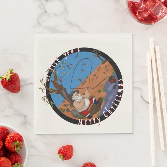 Servilleta De Papel Te pescamos Feliz Navidad - servilletas australian (In situ)