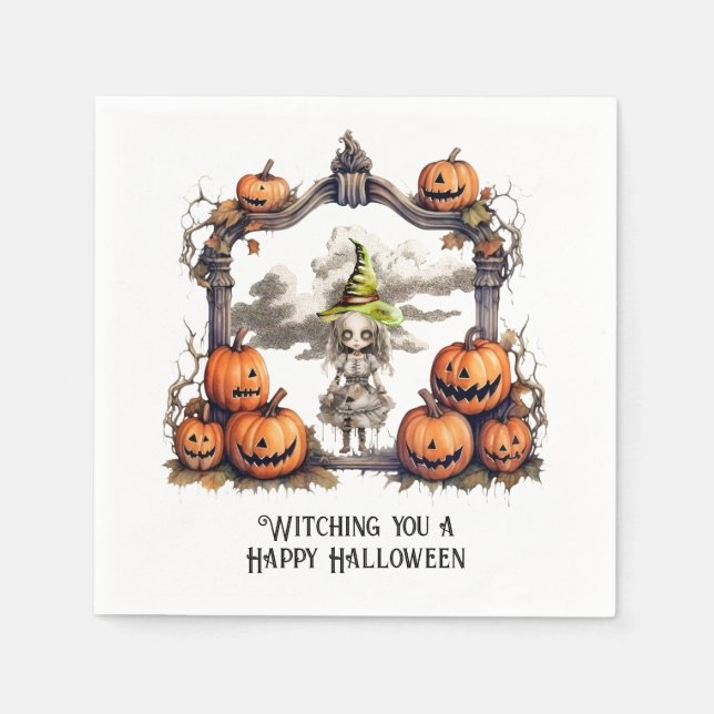 Servilleta De Papel Te presento una Feliz Halloween (Anverso)