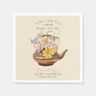 Servilleta De Papel Té vintage   Watercolor Floral Baby Shower