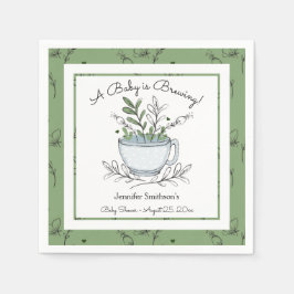 Servilleta De Papel Tea Cup Tea Fiesta Baby Shower Napkins