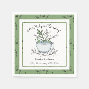 Servilleta De Papel Tea Cup Tea Fiesta Baby Shower Napkins