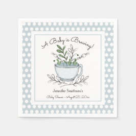 Servilleta De Papel Tea Cup Tea Fiesta Baby Shower Napkins