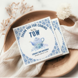 Servilleta De Papel Tea for Two – Floral 2nd Birthday Party