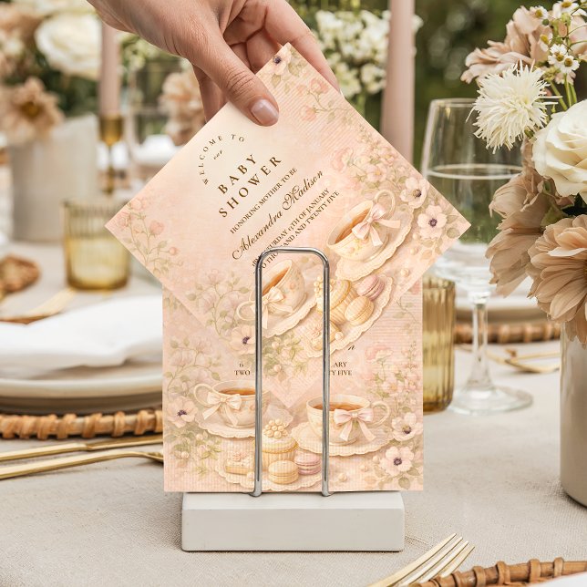 Servilleta De Papel Tea Party With Mom-to-Be Baby Shower (Subido por el creador)