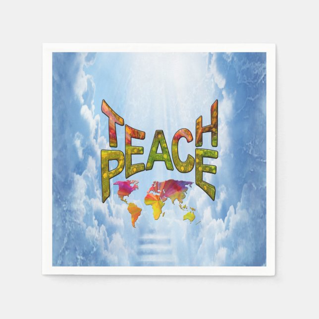 Servilleta De Papel Teach Peace (Anverso)
