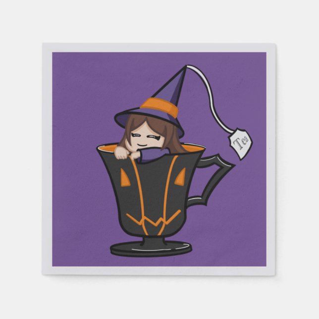Servilleta De Papel Teacup Witch (Anverso)