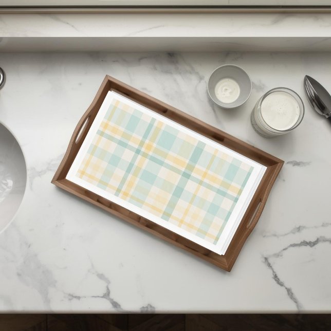 Servilleta De Papel Teal Yellow Plaid Spring Easter Paper Guest Towels (Subido por el creador)