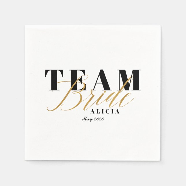 Servilleta De Papel TEAM BRIDE Two-Tone (Anverso)