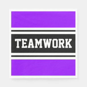 Servilleta De Papel TEAMWORK Luminosas franjas de Carreras blanca mora