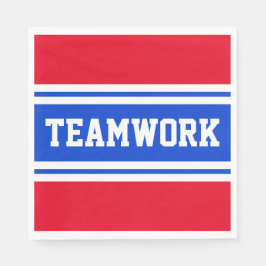 Servilleta De Papel TEAMWORK Patriótico Brillo Rojo Azul Blanco