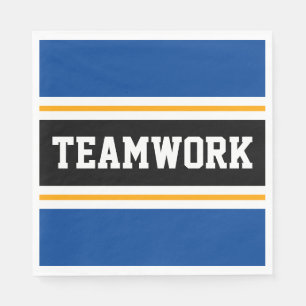 Servilleta De Papel TEAMWORK Sporty Black Naranja  blanco rayas de Car