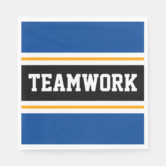 Servilleta De Papel TEAMWORK Sporty Black Naranja  blanco rayas de Car (Anverso)