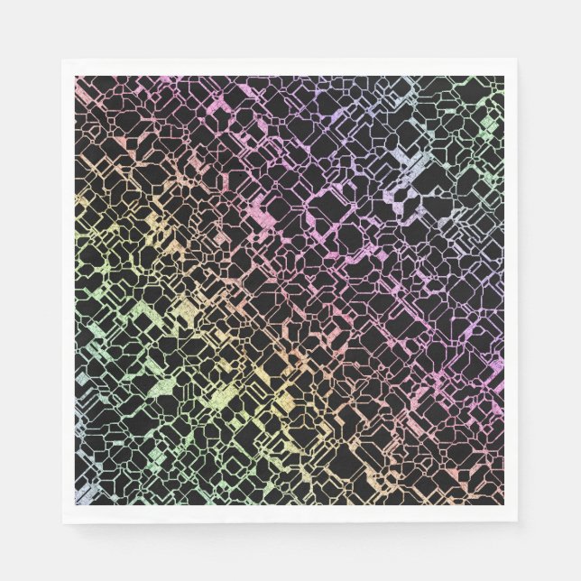 Servilleta De Papel techno rainbo : (Anverso)