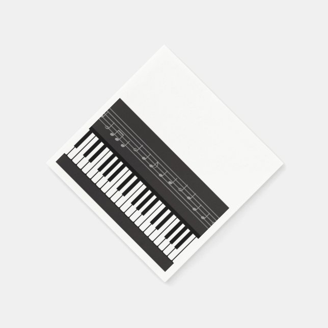 Servilleta De Papel Teclado de piano (Borde)