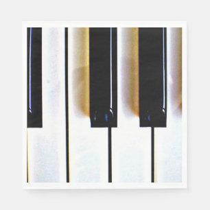 Servilleta De Papel Teclado, negro y blanco