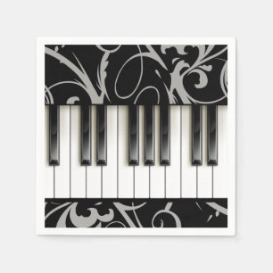 Servilleta De Papel Teclado Piano // Recepción Recital Piano