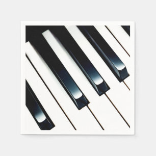 Servilleta De Papel Teclas de Piano Elegantes Papel