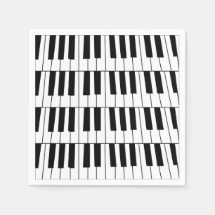 Servilleta De Papel Teclas de piano negras y blancas Pianista Músico F