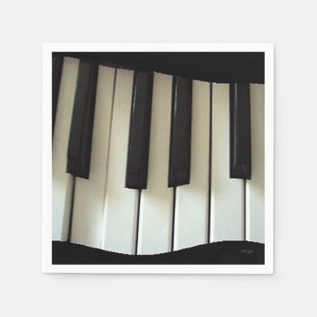 Servilleta De Papel Teclas de teclado/piano (Anverso)