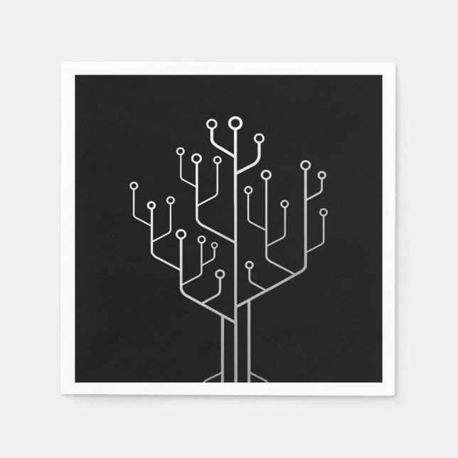 Servilleta De Papel Tecnología de ingeniero de códigos de programador  (Anverso)