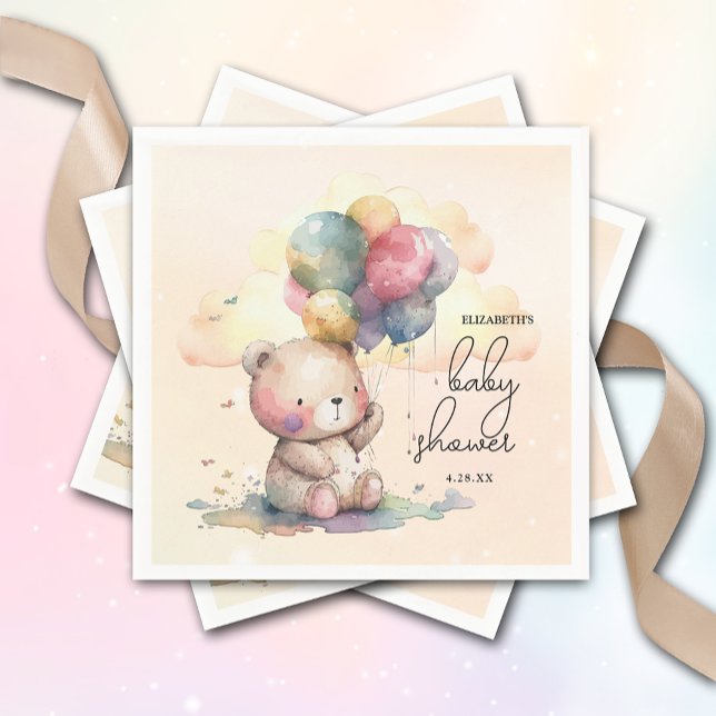 Servilleta De Papel Teddy Bear Baby Shower (Subido por el creador)