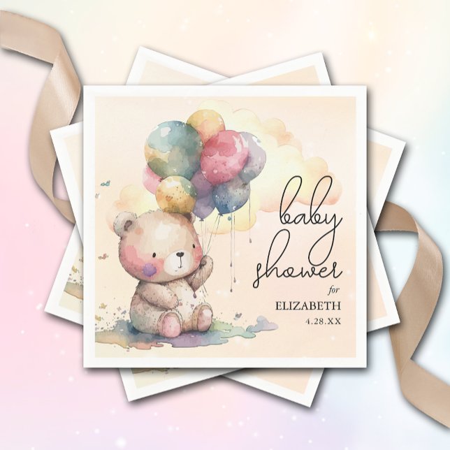 Servilleta De Papel Teddy Bear Baby Shower (Subido por el creador)
