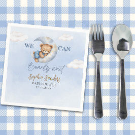 Servilleta De Papel Teddy Bear Baby shower boy