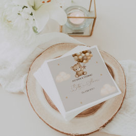 Servilleta De Papel Teddy Bear Baby Shower Neutral