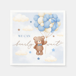 Servilleta De Papel Teddy Bear Balloon Boy Baby Shower Napkins