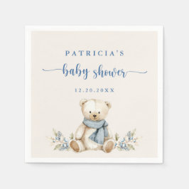 Servilleta De Papel Teddy Bear Beige Baby Shower