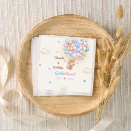 Servilleta De Papel Teddy Bear Cute Género Revelar Azul Rosa