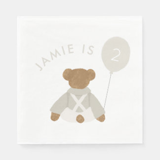 Servilleta De Papel Teddy Bear Picnic Baby Invite