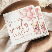 Teddy Bear Pink Podemos Esperar Baby Shower