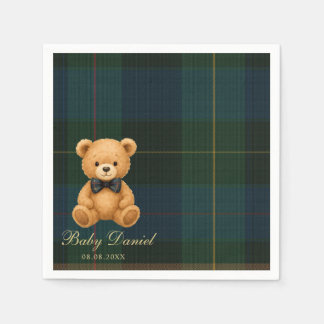 Servilleta De Papel Teddy Bear Preppy Baby Shower