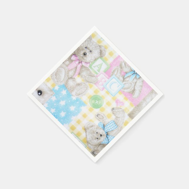 Servilleta De Papel Teddy Bear Print Napkins (Borde)