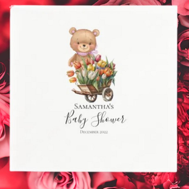 Servilleta De Papel Teddy Floral Chica Rústico Floral Pintes rosados (Planning A Party Is Fun When You Shop With Us. Find Everything You Need)
