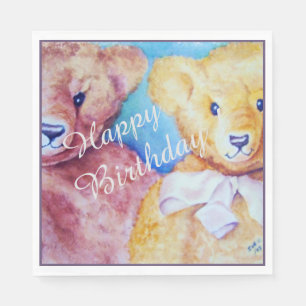 Servilleta De Papel Teddy lleva feliz celebración del Fiesta de cumpl