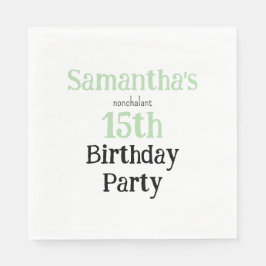 Servilleta De Papel Teen Nonchalant Birthday Party Invitation