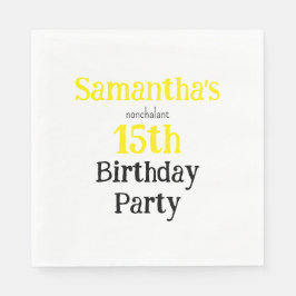 Servilleta De Papel Teen Nonchalant Birthday Party Invitation