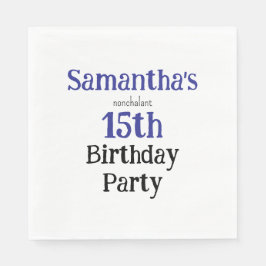Servilleta De Papel Teen Nonchalant Birthday Party Invitation