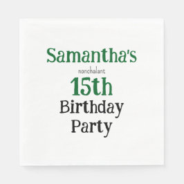 Servilleta De Papel Teen Nonchalant Birthday Party Invitation