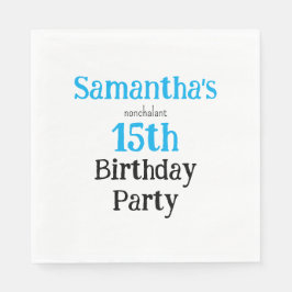 Servilleta De Papel Teen Nonchalant Birthday Party Invitation