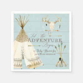 Servilleta De Papel Teepee Boho Tribal Deer Arroja al niño Baby Shower