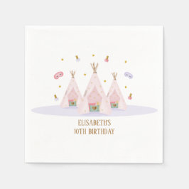 Servilleta De Papel Teepee Spa Birthday Party