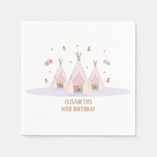 Servilleta De Papel Teepee Spa Birthday Party