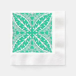 Servilleta De Papel Tejas marroquíes - turquesa y blanco