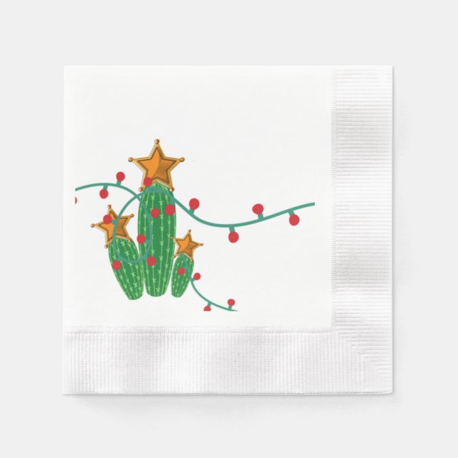 Servilleta De Papel Tejido de Navidades de Texas (Anverso)