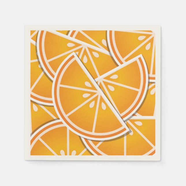 Servilleta De Papel Tejidos naranjas Funky (Anverso)