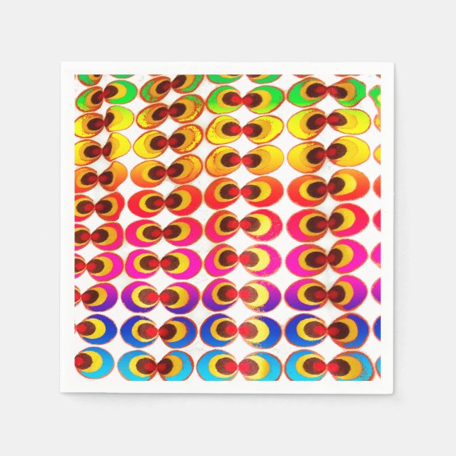 Servilleta De Papel Tejidos psicodélicos (Anverso)